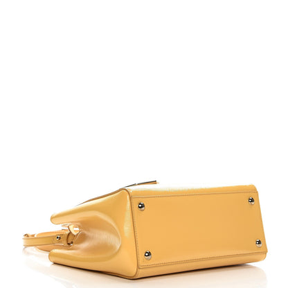 Fendi Vitello Vernice Camoscio Petite 2Jours Tote Alchemy Yellow 5 of 16