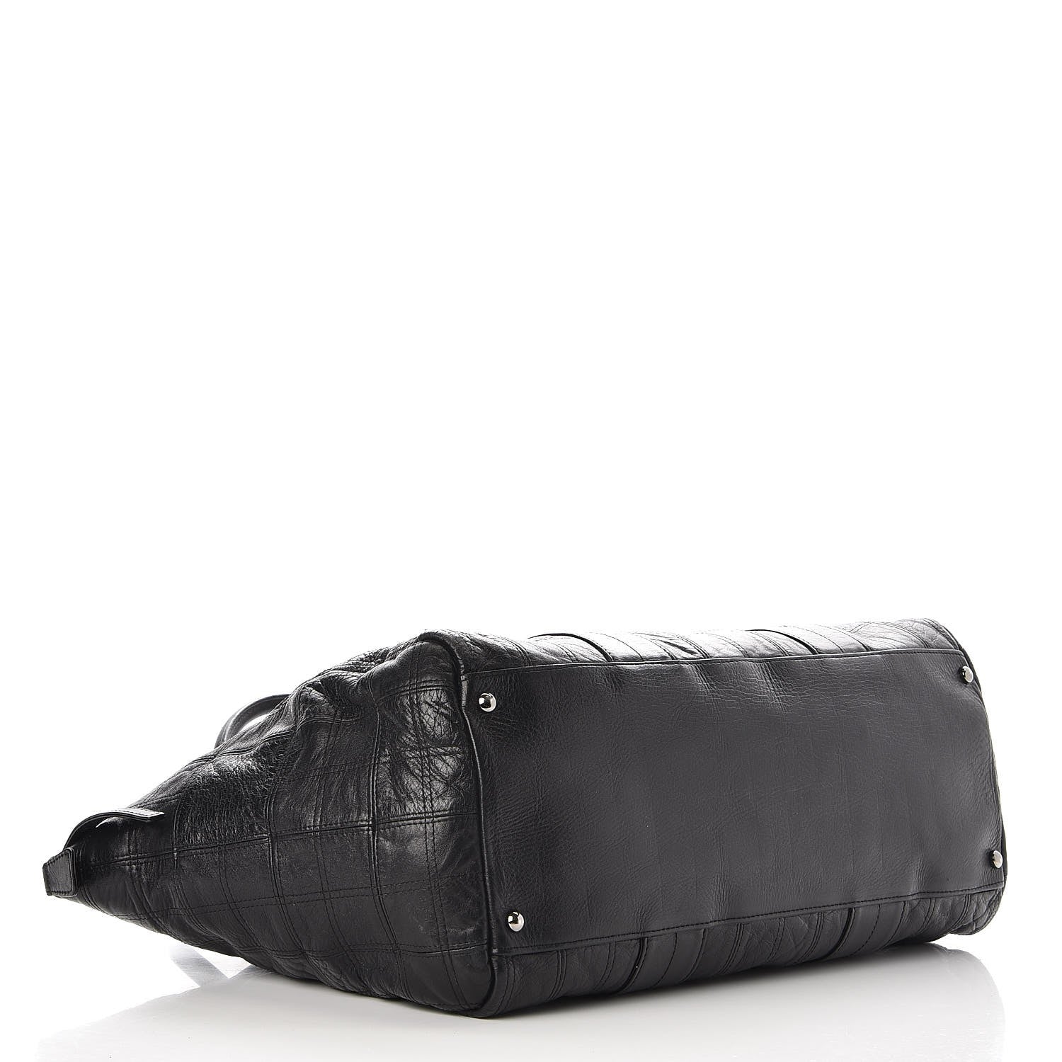 Chanel Lambskin Square Stitched Lax Large Tote Black 4 of 13