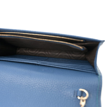 Gucci Pebbled Calfskin Soho Wallet on Chain Caspian 5 of 17