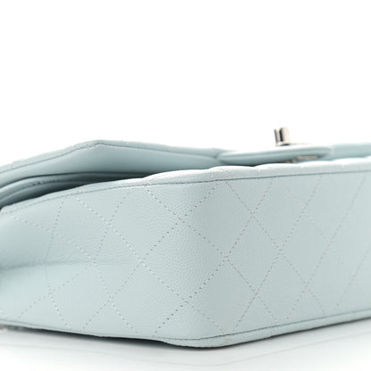 Chanel Caviar Quilted Medium Double Flap Light Blue 9 of 11