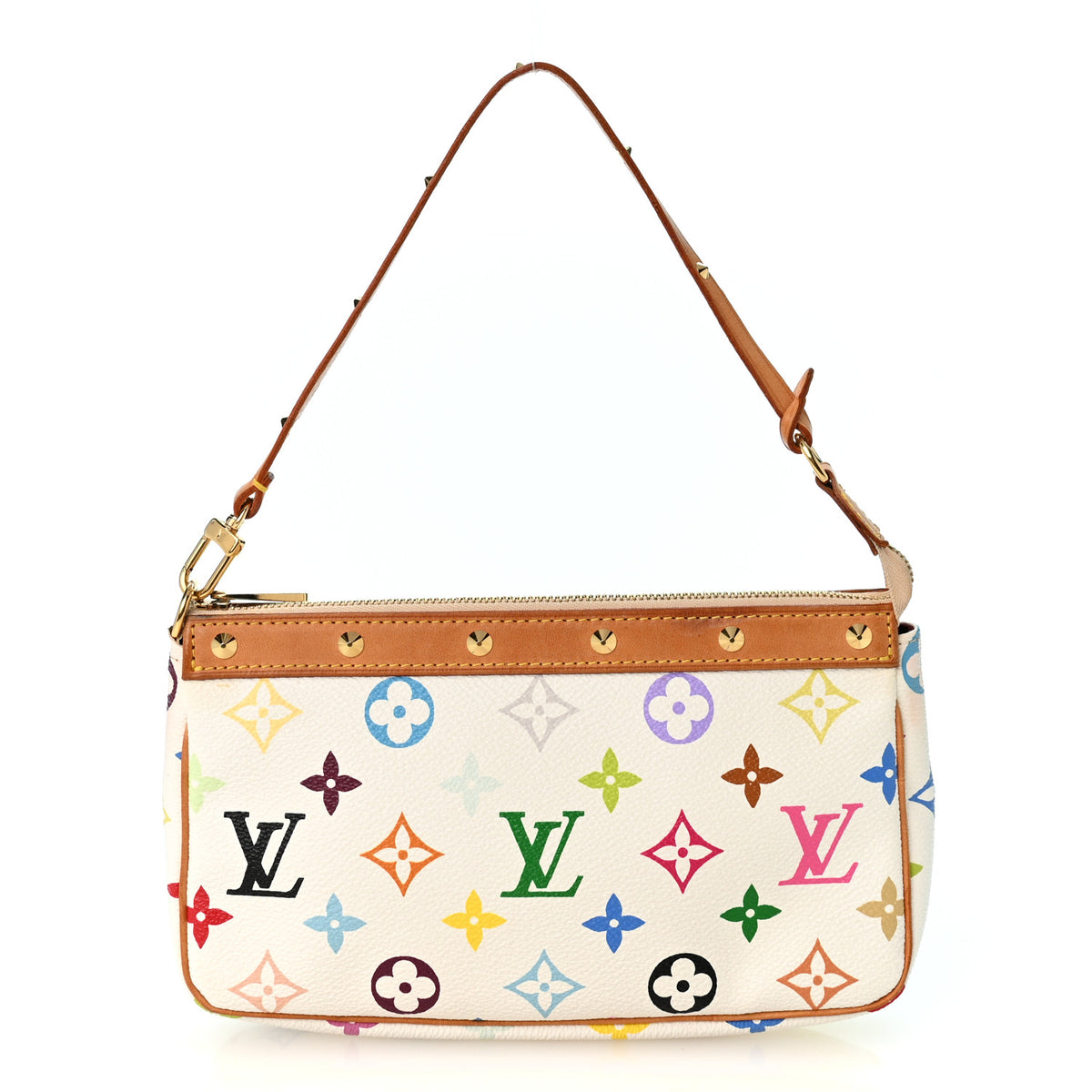 Monogram Multicolor Pochette Accessories White