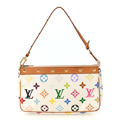 Louis Vuitton Monogram Multicolor Pochette Accessories White 1 of 11