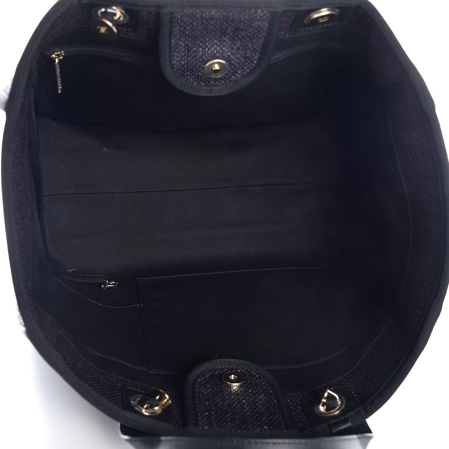 Chanel Woven Straw Raffia Large Deauville Tote Black 5 of 12