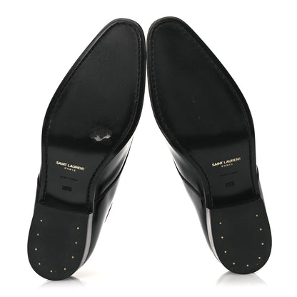 Saint Laurent Patent Baltimora Lace Up Derby Shoes 39.5 Black 7 of 12