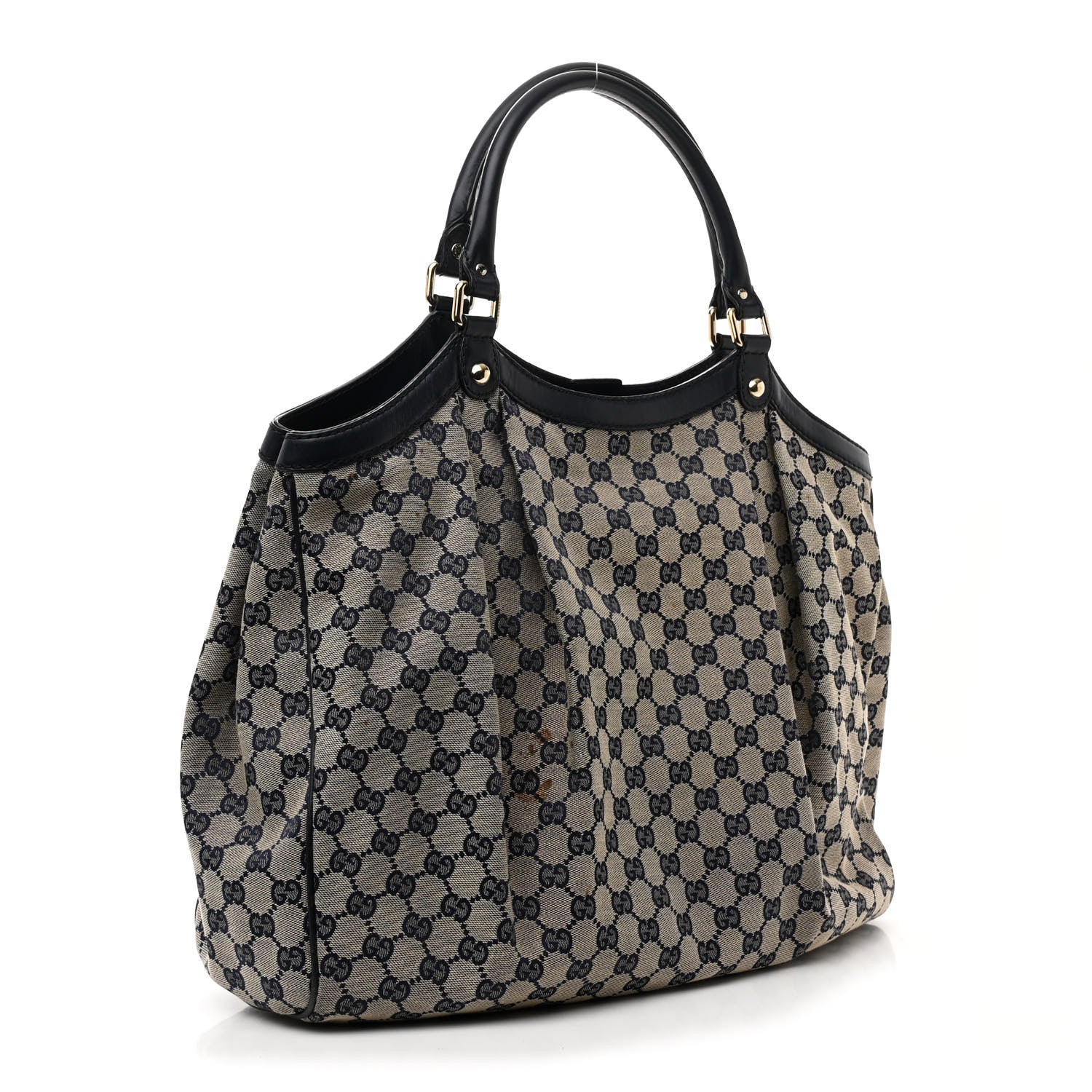 Gucci Monogram Calfskin Large Sukey Tote Navy 3 of 13
