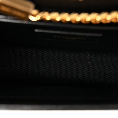 Saint Laurent Grain De Poudre Small Monogram Kate Satchel Black 5 of 9