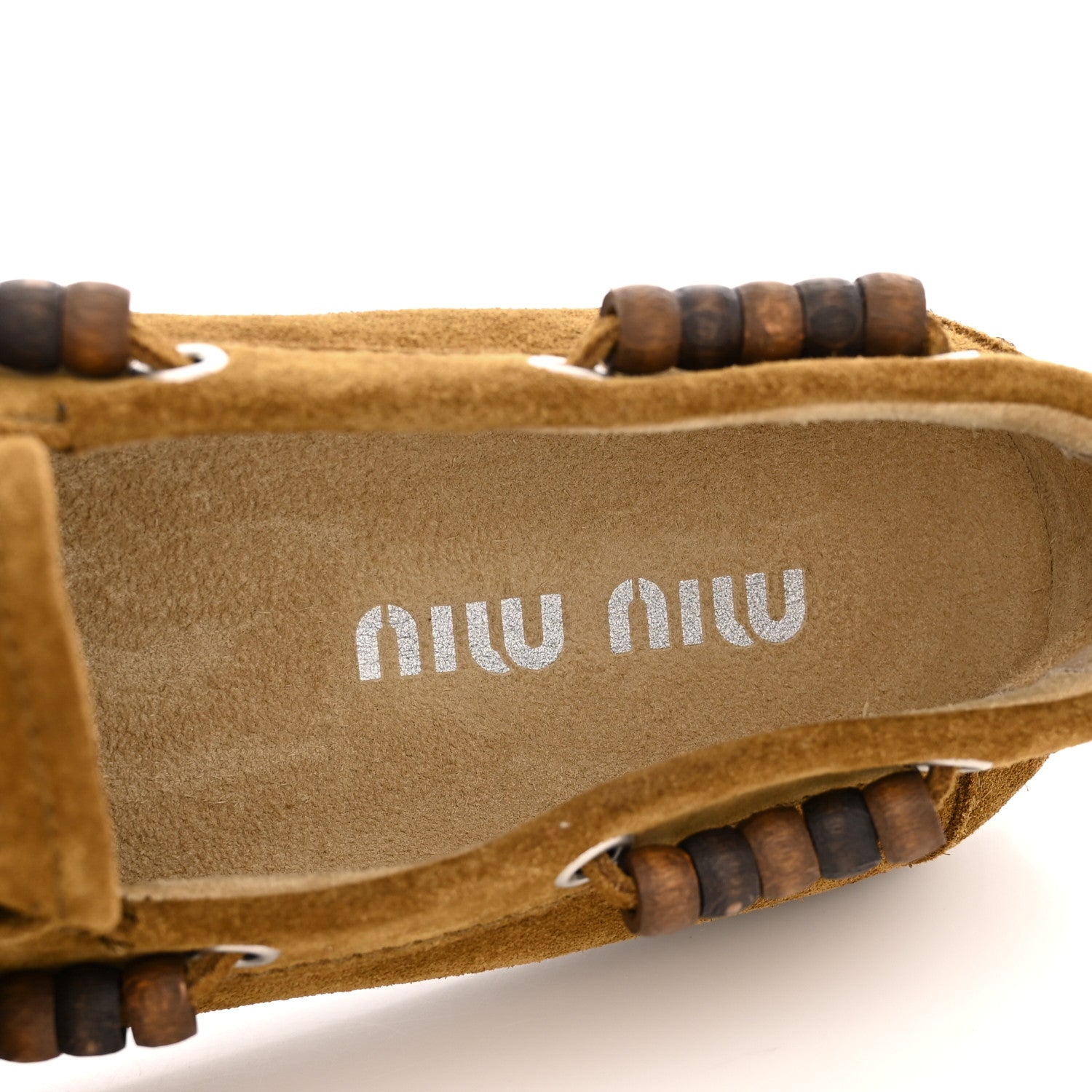 Miu Miu Suede Tassel Loafers 36 Olive Green 7 of 10