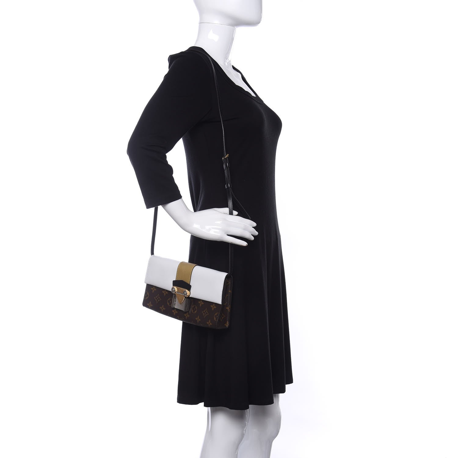 Louis Vuitton Calfskin Monogram Column Clutch 2 of 8