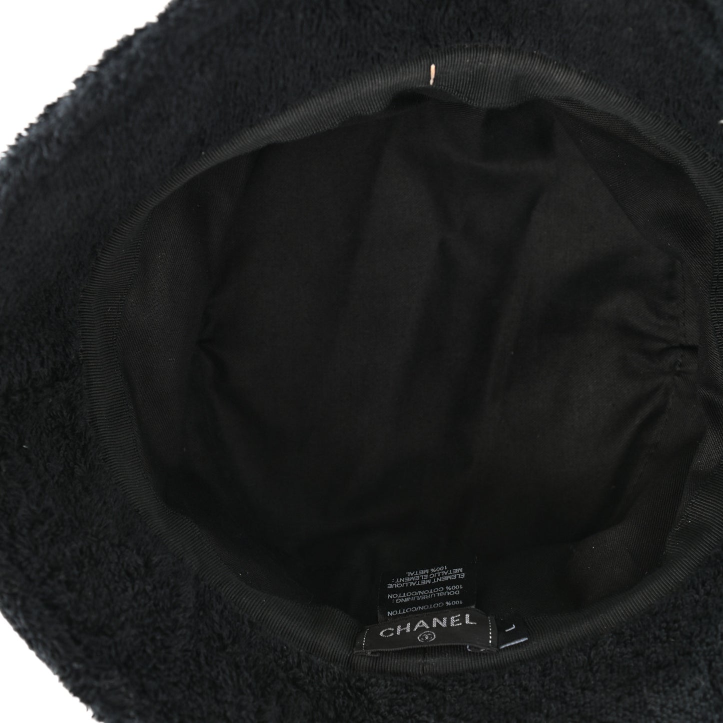 Terry Cloth CC Bucket Hat L Black