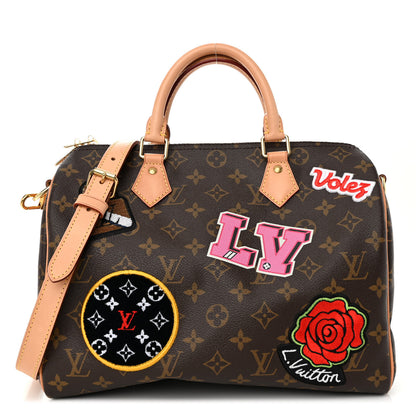 Louis Vuitton Monogram Patches Speedy Bandouliere 30 1 of 10