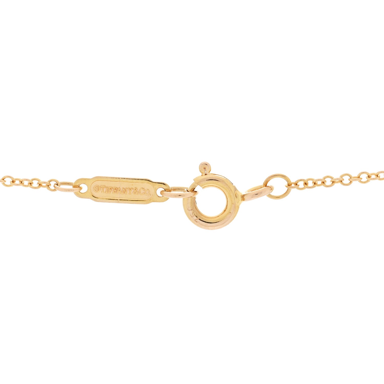 Tiffany 18K Rose Gold Diamond Crown Key Pendant Necklace 3 of 4