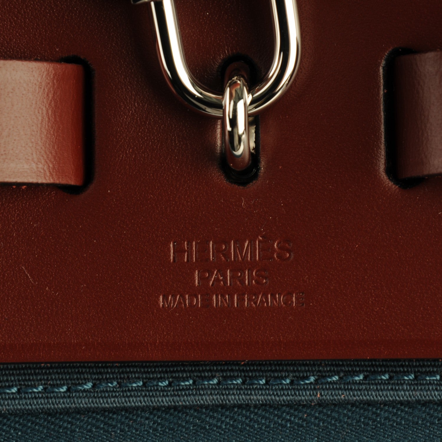 Hermes Toile Vache Hunter Herbag Zip 39 GM Bleu Orage Rouge H 7 of 8