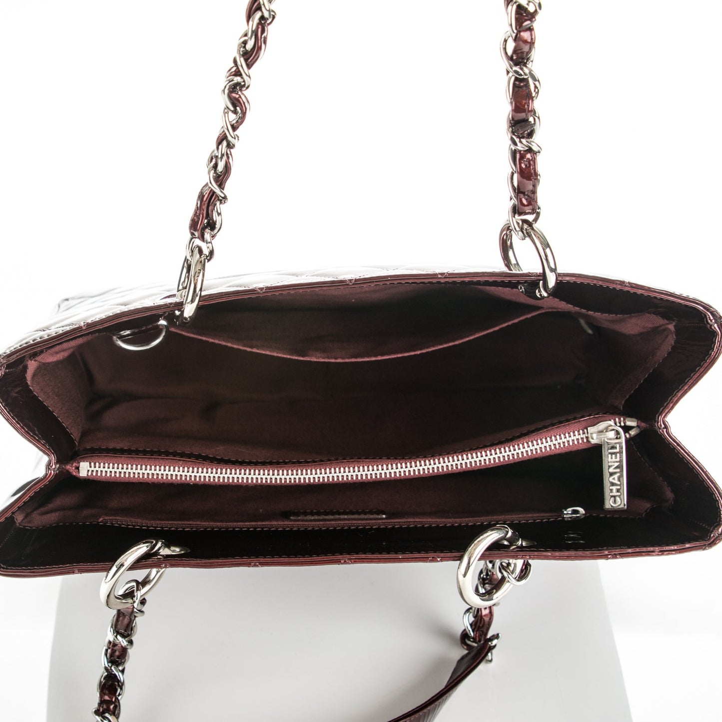 Patent Grand Shopping Tote GST Bordeaux