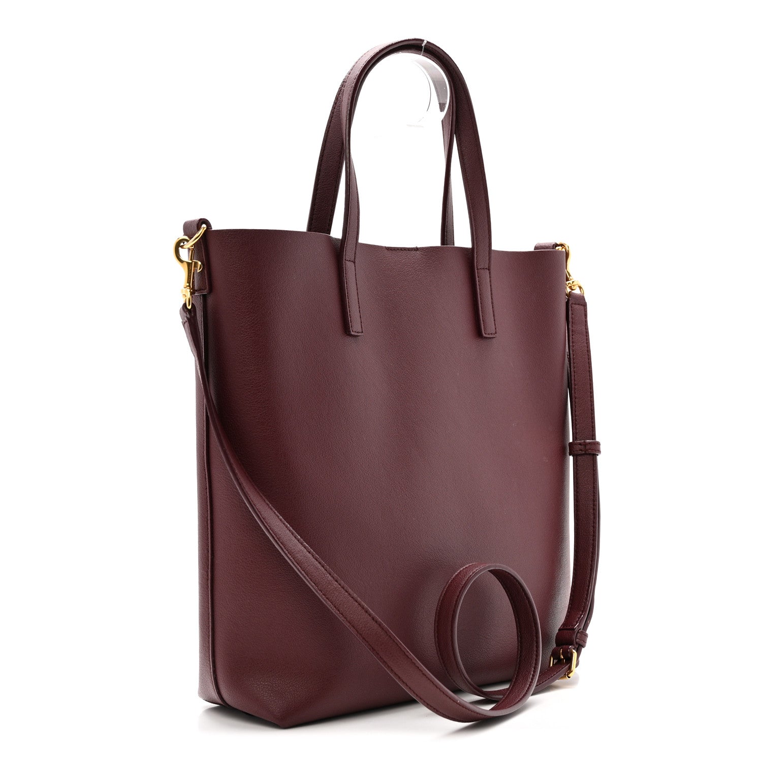 Saint Laurent Calfskin Toy Shopping Tote Dark Red 3 of 9