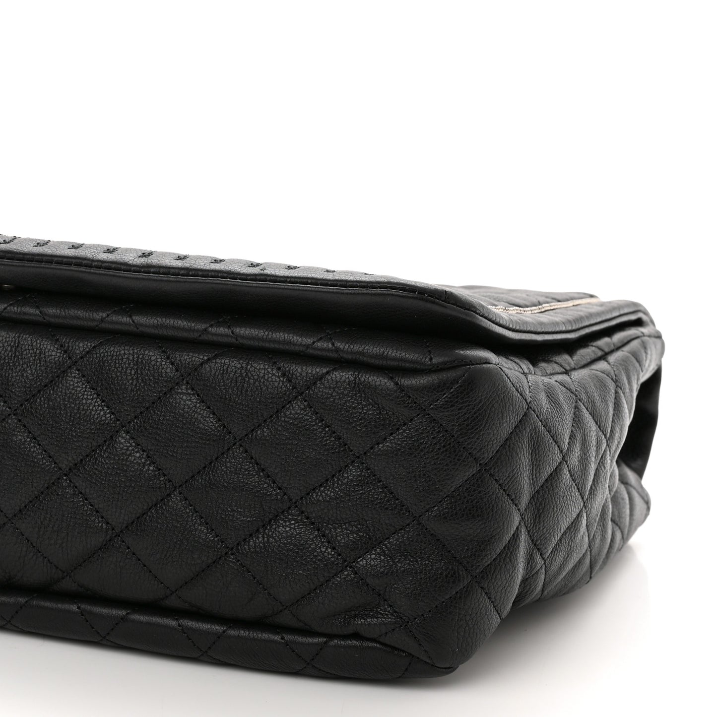 Calfskin Quilted Large Istanbul Flap Black