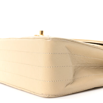 Chanel Lambskin Quilted Small Single Flap Beige 11 of 11