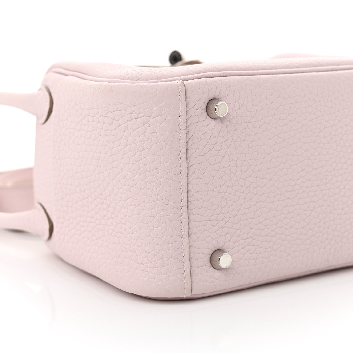 Hermes Taurillon Clemence Verso Mini Lindy 20 Mauve Pale Mushroom 9 of 11