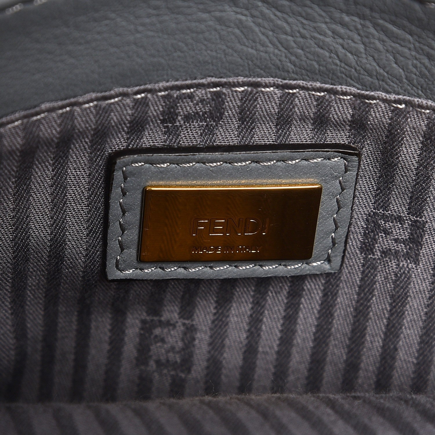 Fendi Vitello Elite Petite 2Jours Tote Grigio Grigio Chiaro 6 of 8