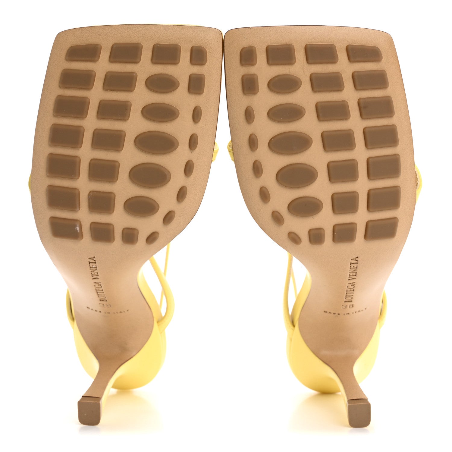 Bottega Veneta Lambskin Stretch Multi Strap 90mm Sandals 38 Lemonade 6 of 10