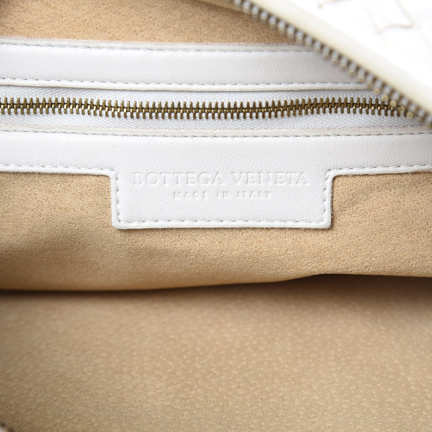 Nappa Intrecciato Flower Medium Veneta Hobo White
