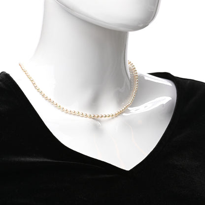 Mikimoto 18K White Gold Akoya Pearl 3.5mm Strand Necklace 2 of 5