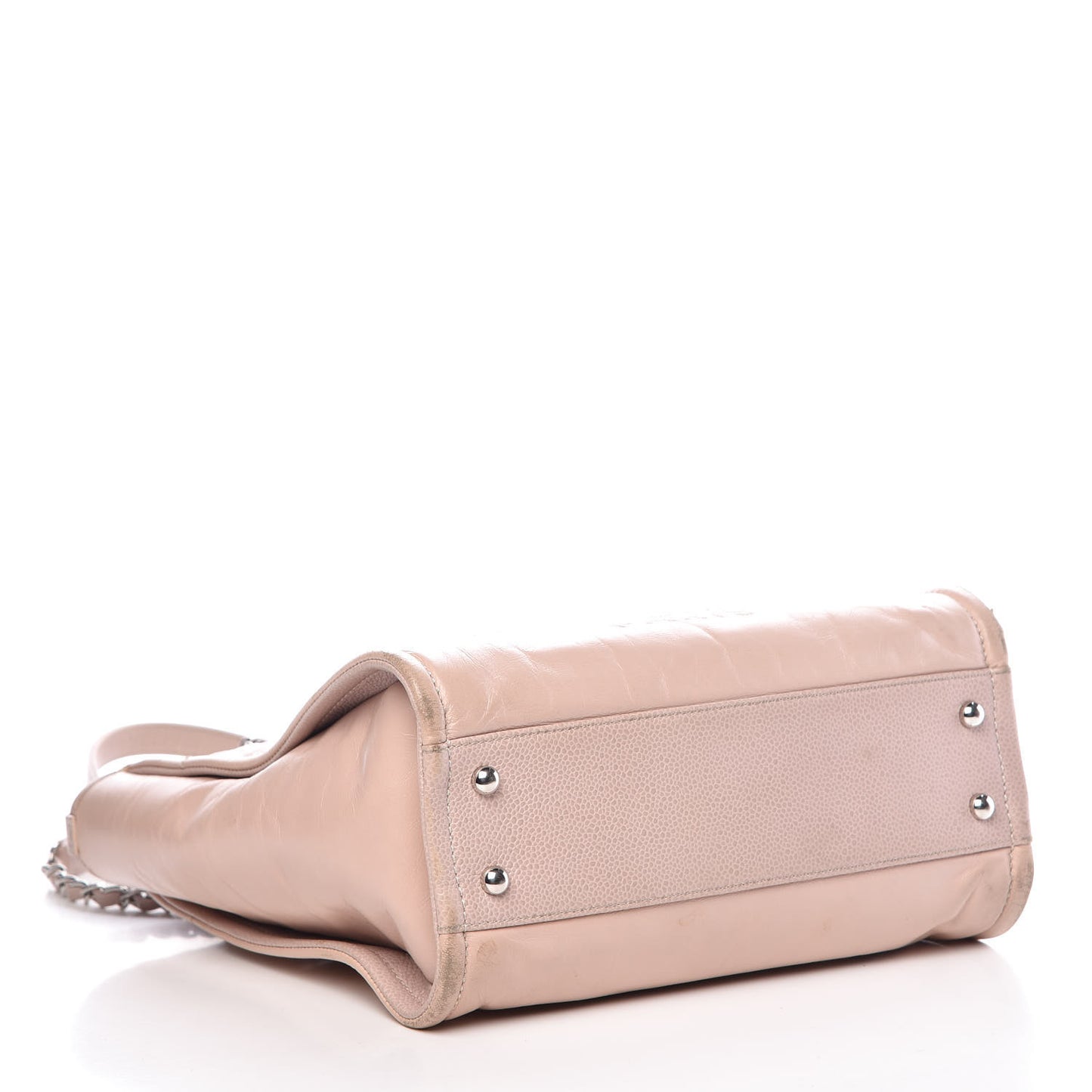 Glazed Calfskin Mini Deauville Tote Light Pink