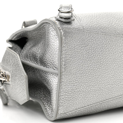 Balenciaga Metallic Grained Calfskin Neo Classic Silver Hardware Mini City Silver 9 of 15