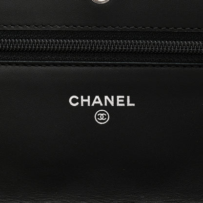 Chanel Patent Quilted Wallet On Chain WOC Black 6 of 12