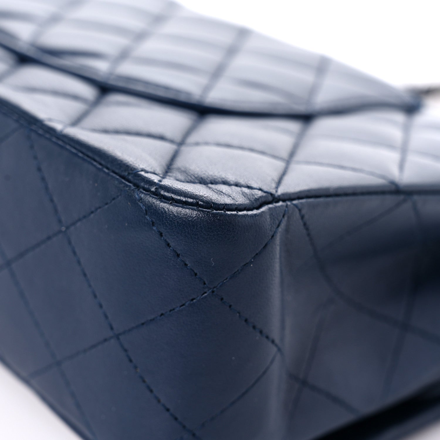 Chanel Lambskin Quilted Medium Double Flap Navy 11 of 17