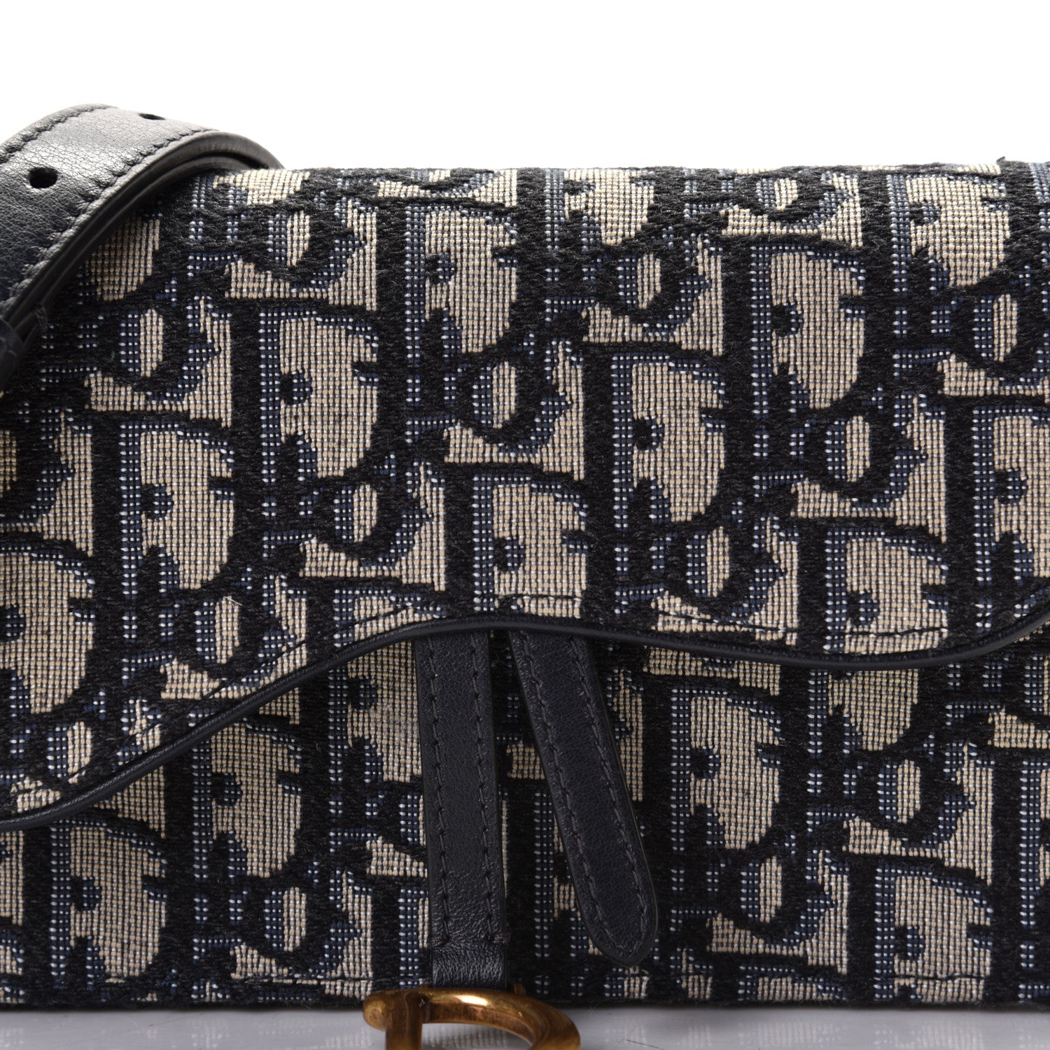 Christian Dior Oblique Saddle Belt Bag Blue 14 of 16
