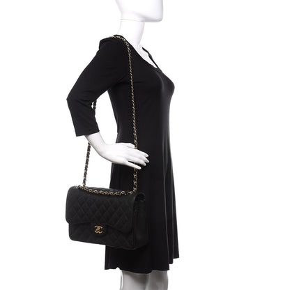 Chanel Caviar Quilted Jumbo Double Flap Black 2 of 11