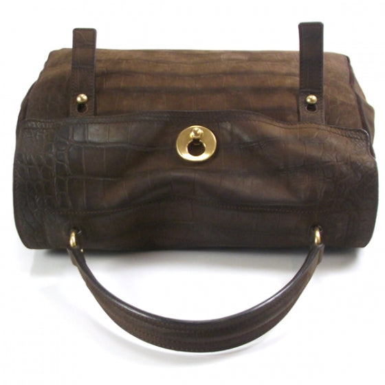 Saint Laurent Mock Croc Muse Two Brown 6 of 11