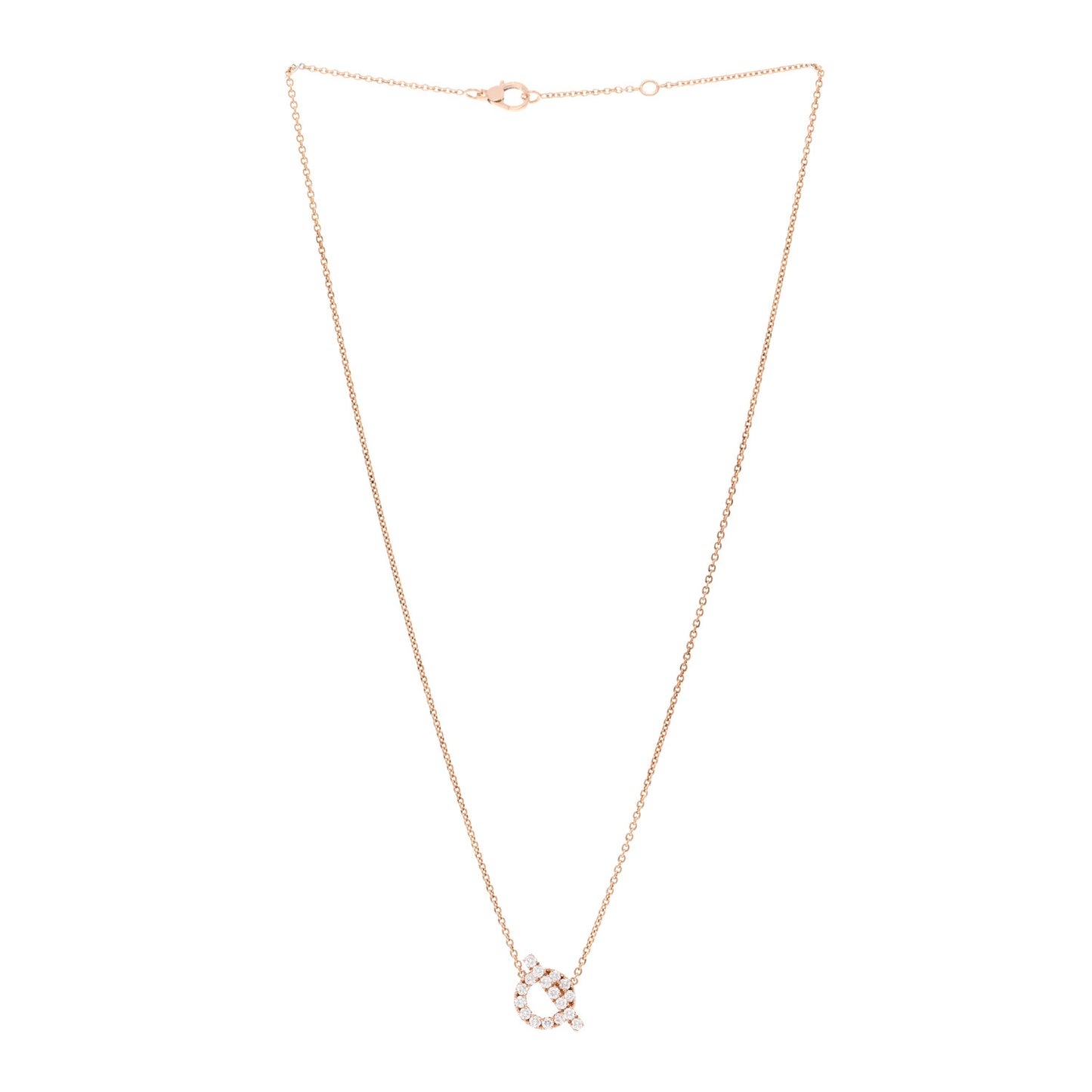 18K Rose Gold Diamond Finesse Pendant Necklace