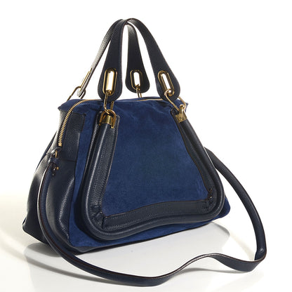 Chloe Suede Calfskin Medium Paraty Midnight Blue 3 of 10