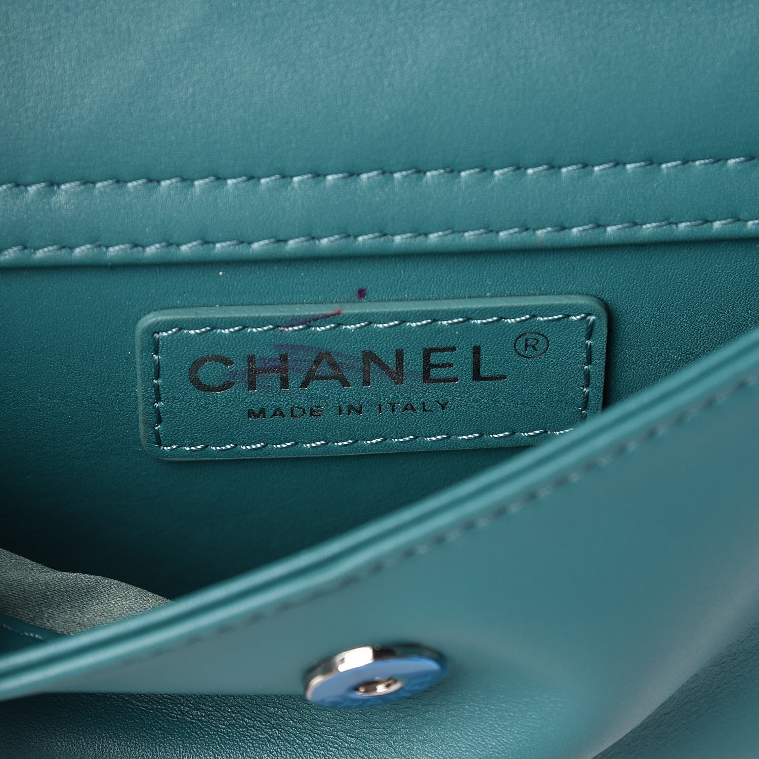 Chanel Patent Quilted Clutch Flap Green 6 of 11