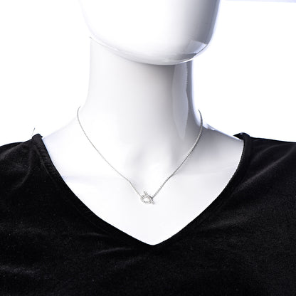 Hermes 18K White Gold Diamond Finesse Pendant Necklace 2 of 8