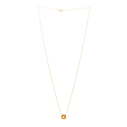 David Yurman 18K Yellow Gold Diamond Citrine 7mm Petite Chatelaine Pendant Necklace 3 of 5