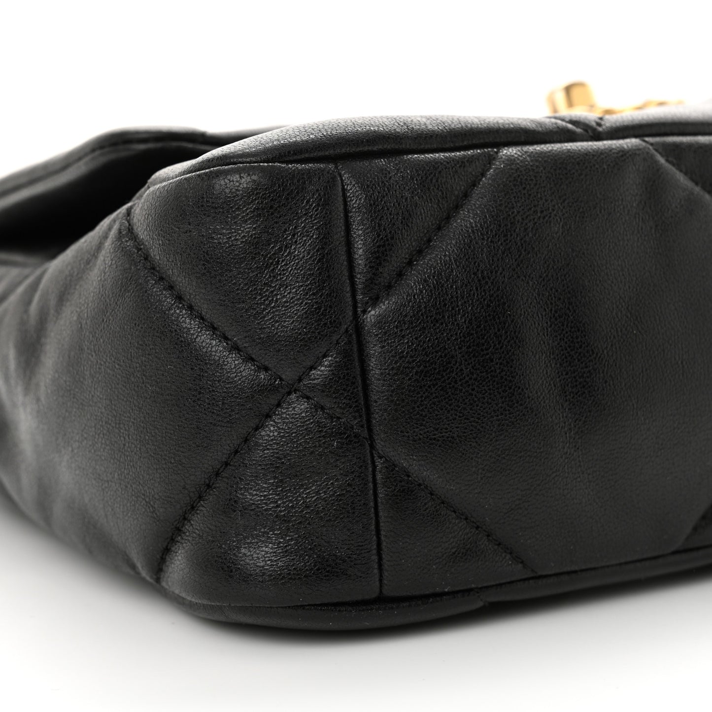 Lambskin Quilted Medium Chanel 19 Flap Black