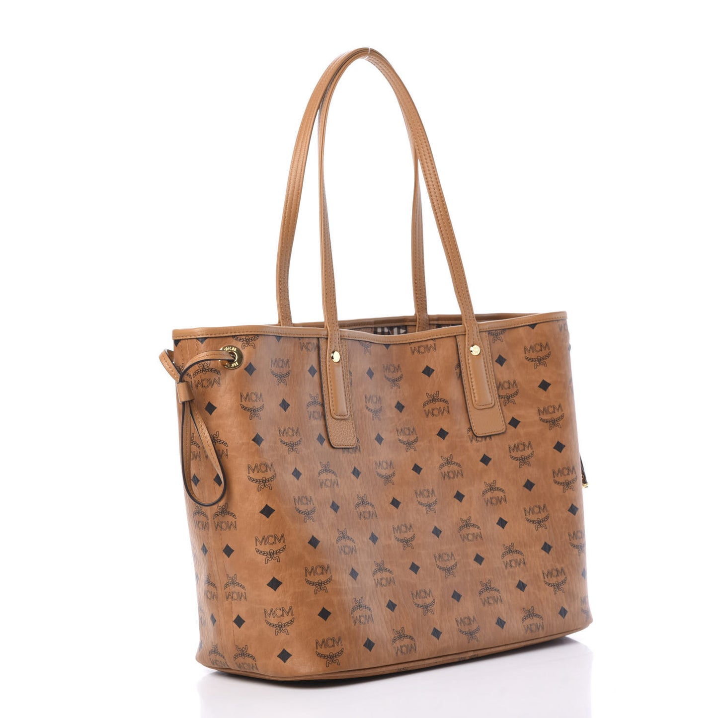 Visetos Medium Liz Reversible Shopper Tote Cognac