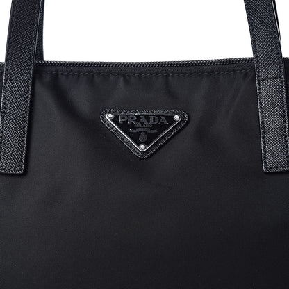 Prada Tessuto Nylon Saffiano Tote Black 8 of 11