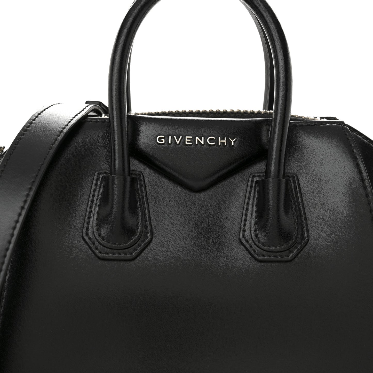 Shiny Lord Calfskin Mini Antigona Black