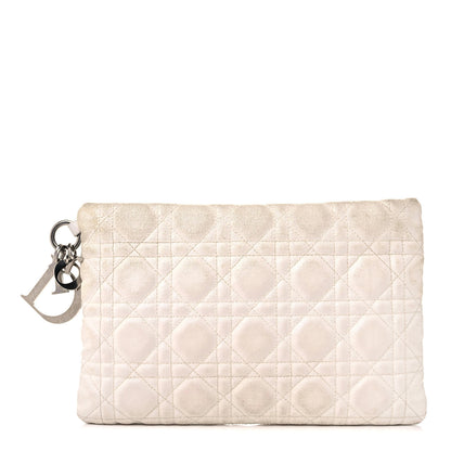 Christian Dior Coated Canvas Cannage Panarea Pouch White 1 of 18