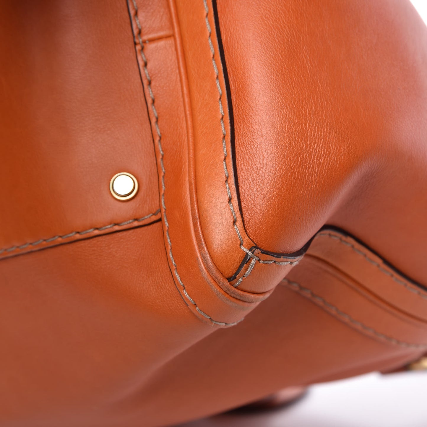 Calfskin Large GG Running Tote Orange