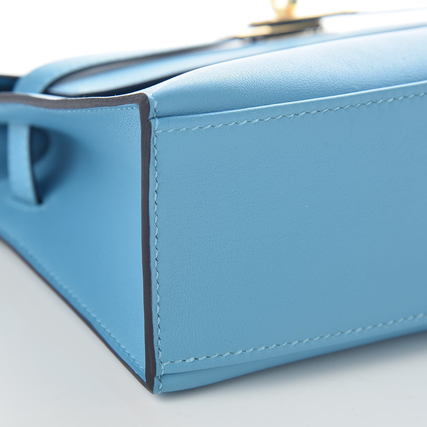 Hermes Swift Kelly Pochette Clutch Bleu Du Nord 30 of 32