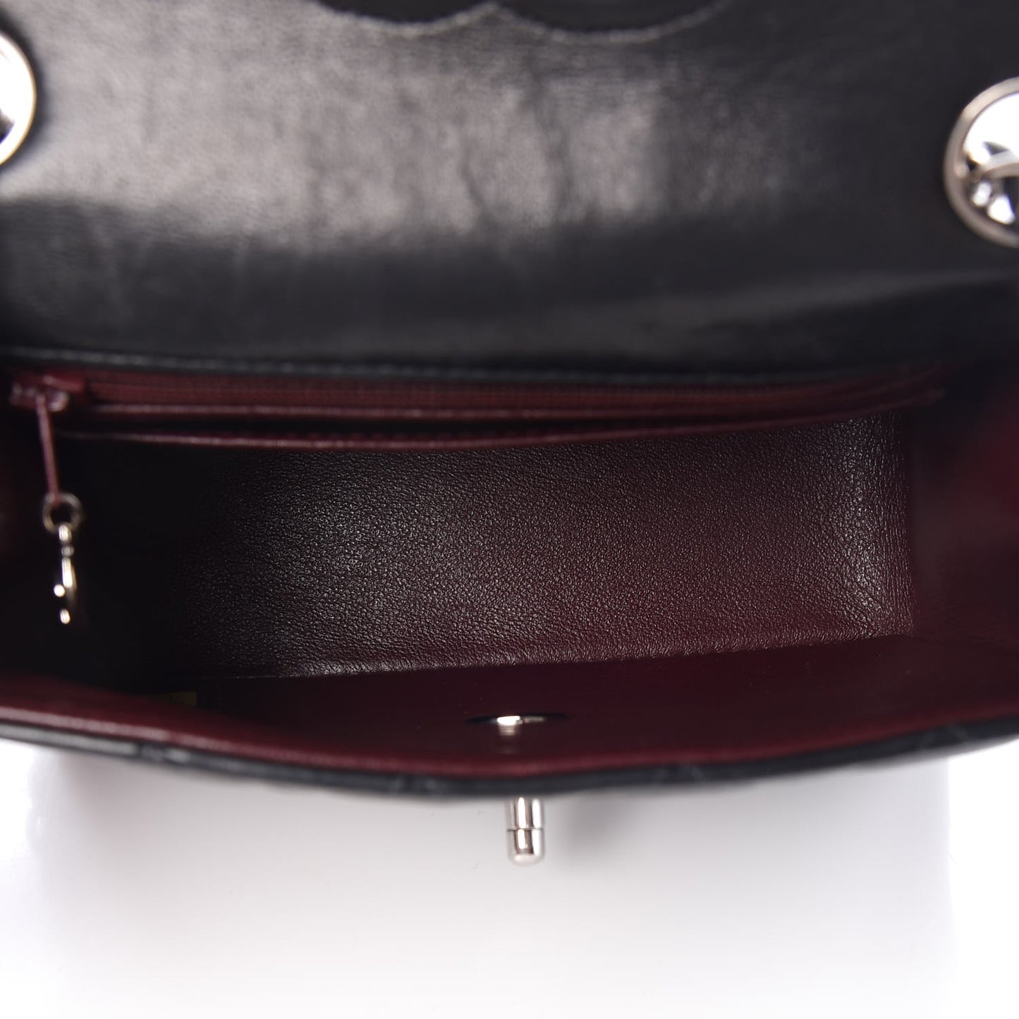 Lambskin Quilted Mini Square Flap Black