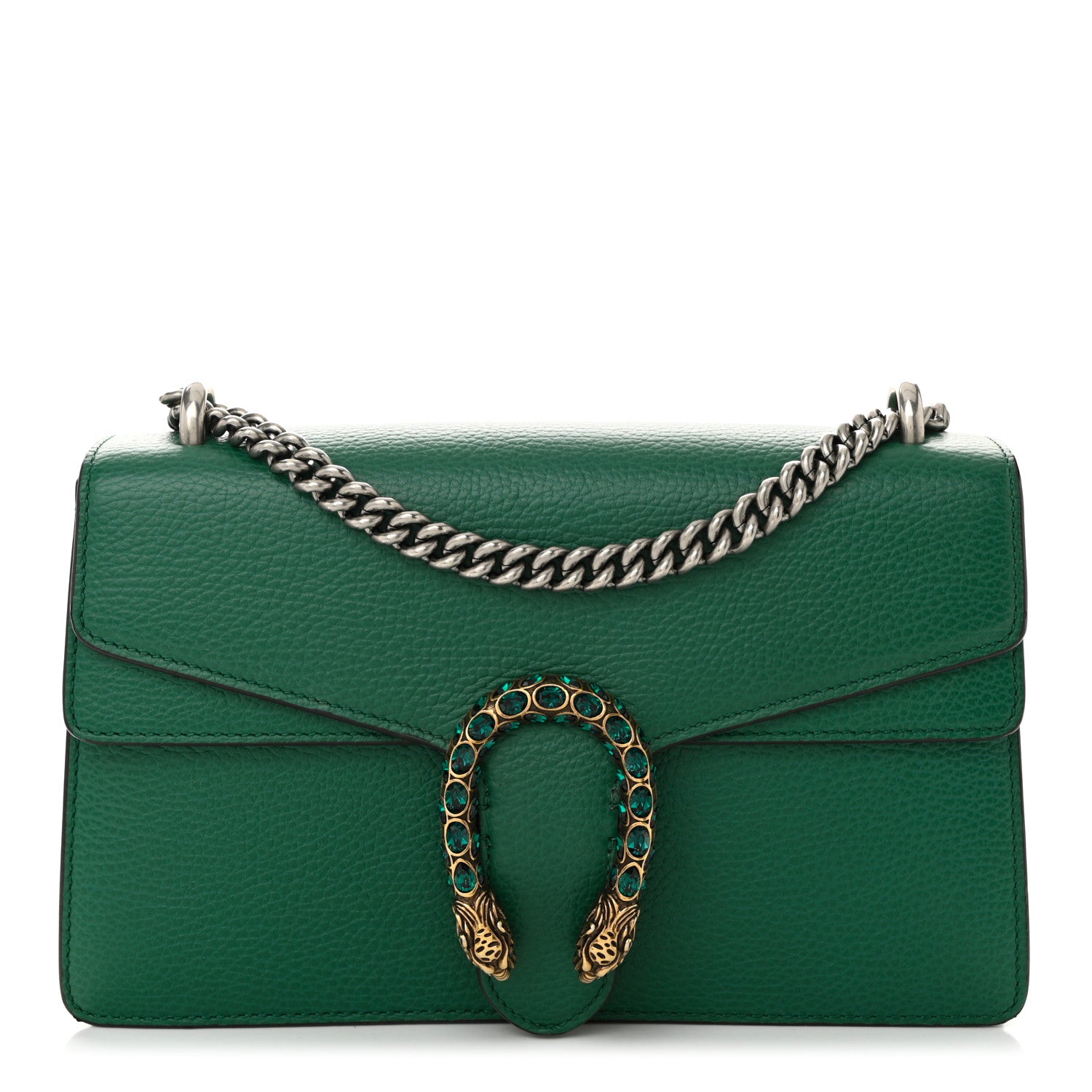 Gucci Pebbled Calfskin Small Dionysus Shoulder Bag Emerald 1 of 10