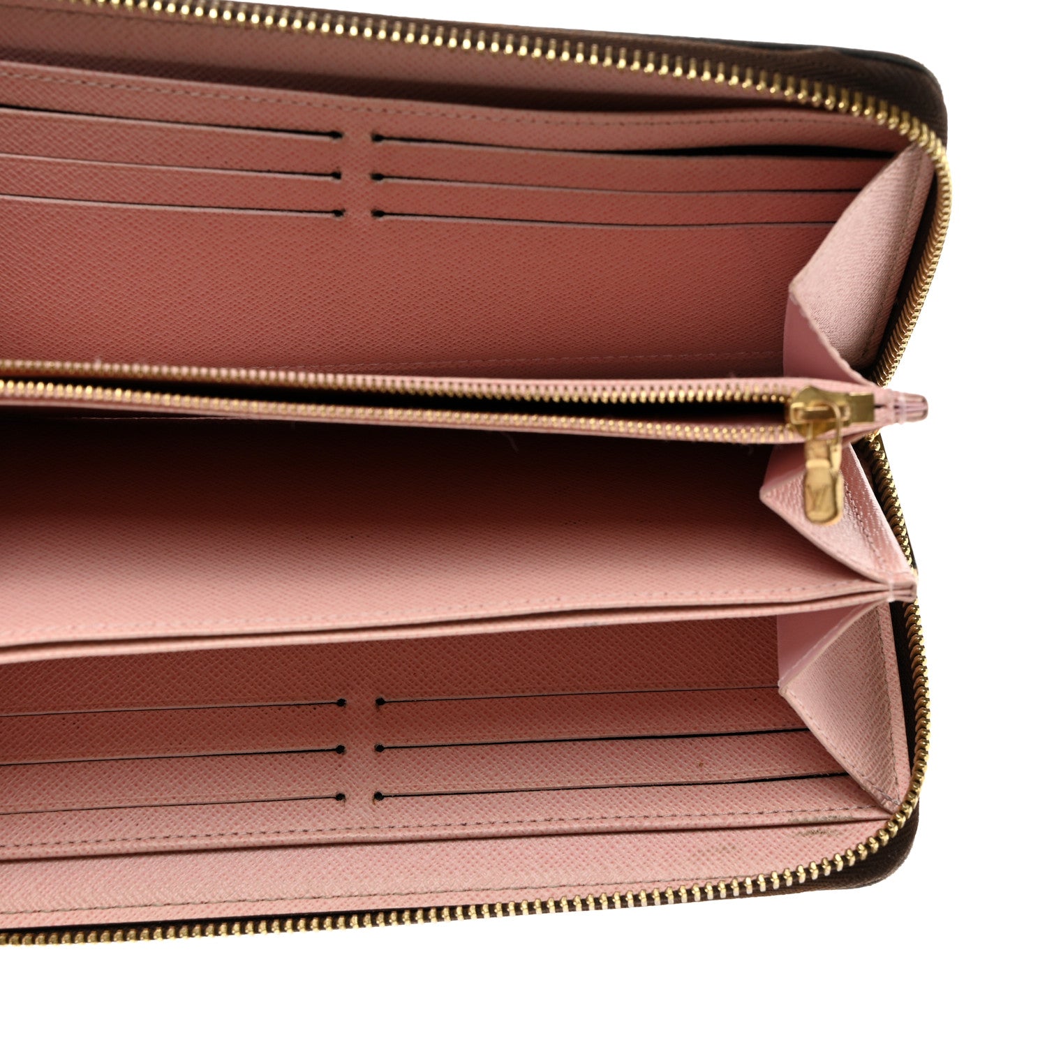 Louis Vuitton LOUIS VUITTON Damier Ebene Zippy Wallet Rose Ballerine 5 of 9