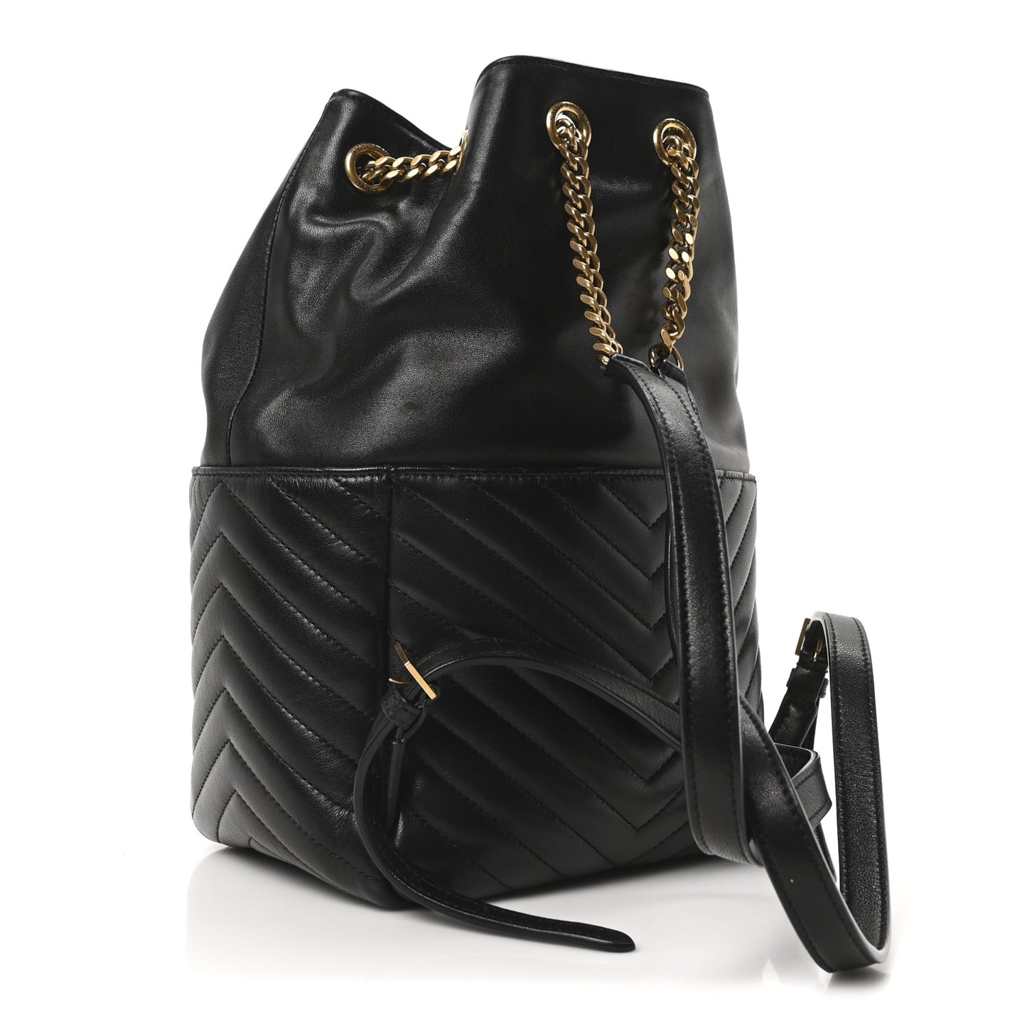 Lambskin Matelasse Monogram Joe Backpack Black
