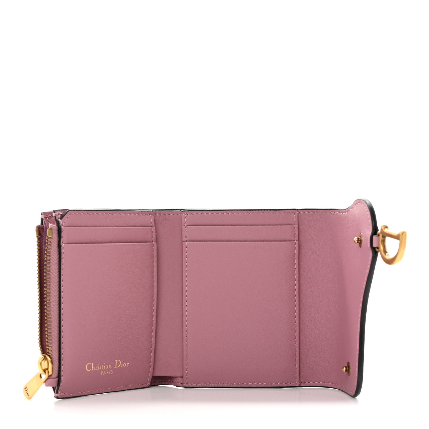 Goatskin Saddle Lotus Wallet Pink