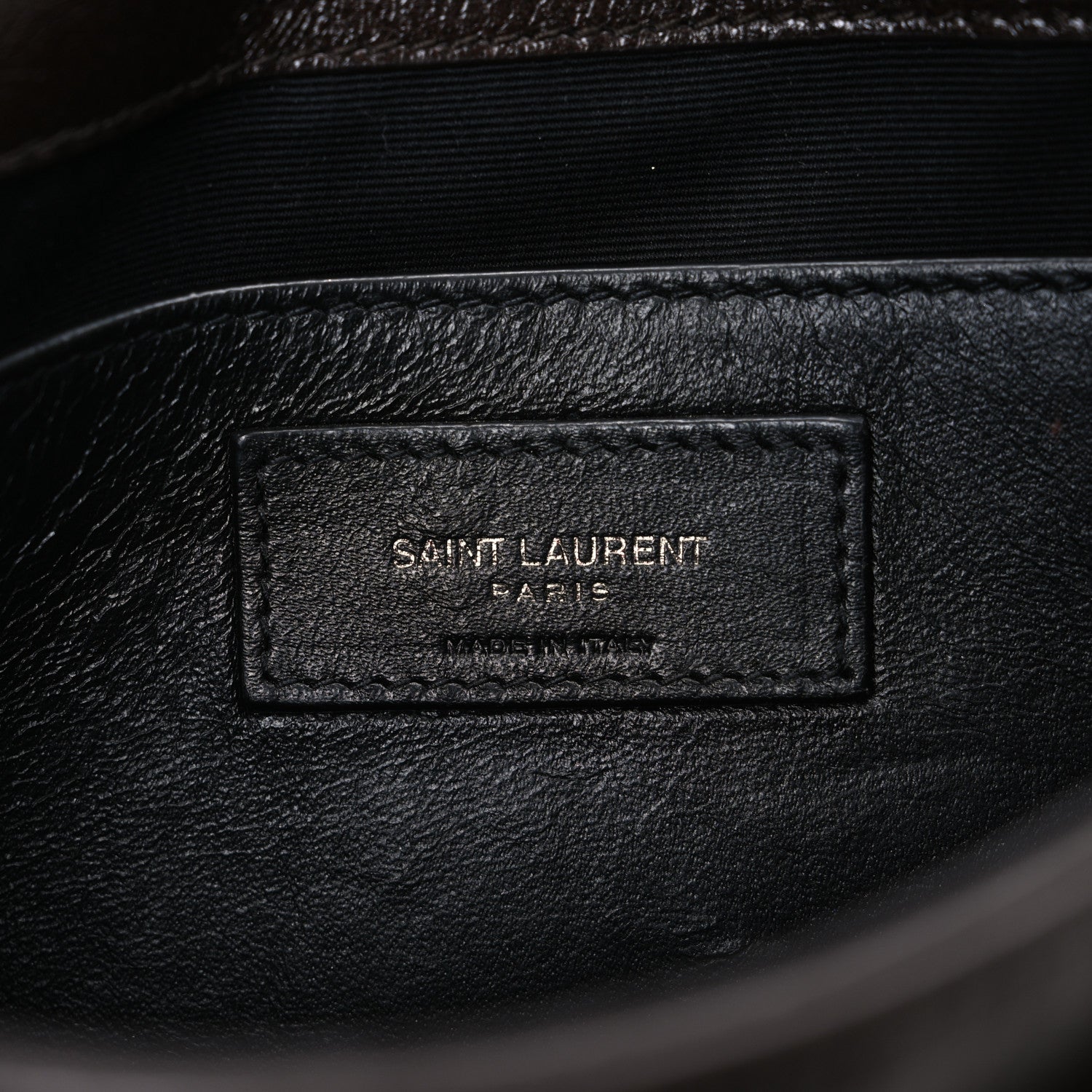 Saint Laurent Crinkled Lambskin Matelasse Monogram Baby Niki Chain Satchel Chocolate 6 of 13